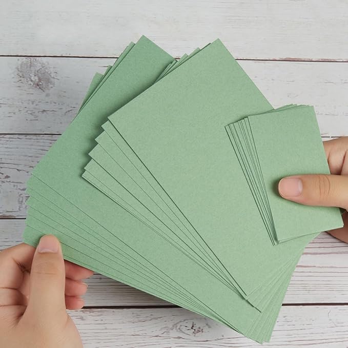 50 Sheets Blank Cardstock Paper 250 GSM Thick Heavy Cards Stock for DIY Art Projects, Card Making, Postcards, Greeting Cards, Birthday Party, Wedding Invitation (Sage-Green, 4x6 inches)-DeskLoop Office