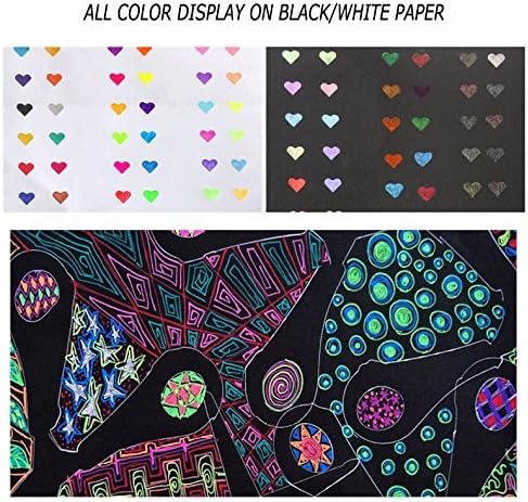 Lemical 48pcs Gel Ink Pens - 4 Types (12 Pastel, 12 Neon, 12 Metallic, 12 Glitter) Colors Drawing Pens for Greeting Cards, Coloring Books, Office Art-DeskLoop Office