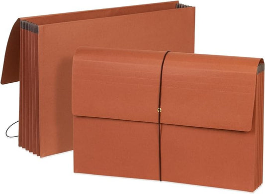 Blue Summit Accordion File Wallet with Flap and Cord Closure, Legal Size, 5.25” Expansion – 10 Pack-DeskLoop Office