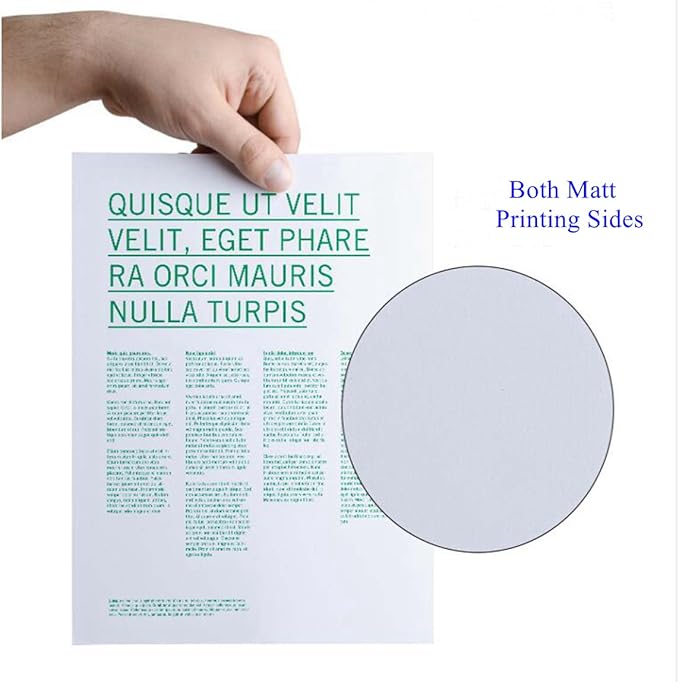 Uinkit 100 Sheets Thin Matte Presentation Paper letter size Double Sided 8.5x11 38lb 140gsm Printable on Both Sides Brochure Photos Picture Poster Playbill Flyer Coated for laser and Inkjet Printer-DeskLoop Office