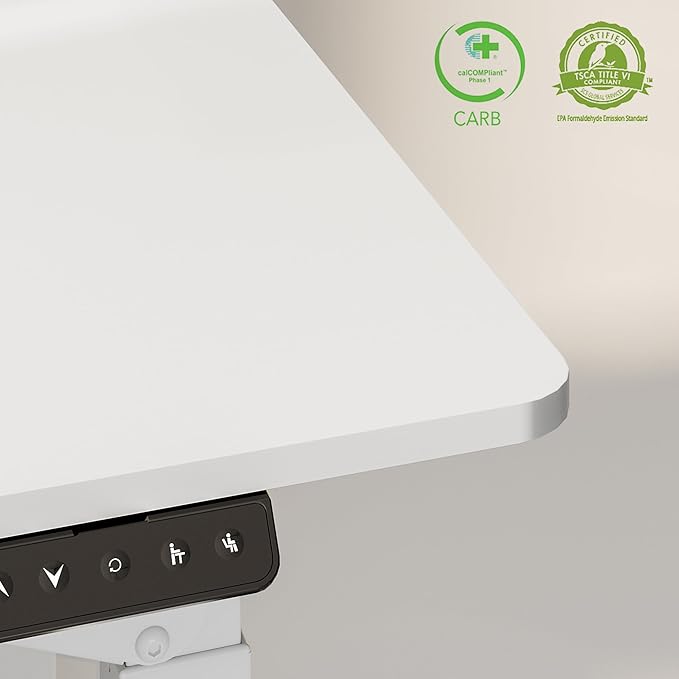 SANODESK 4-Leg Standing Desk, Electric Height Adjustable Desk with Memory Presets for Home Office, Stand up Desk Computer Workstation, 71x32 Inches White-DeskLoop Office