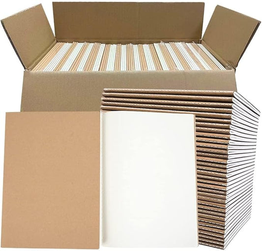 LIONSOUL 90 Pack A5 Blank Kraft Notebooks Bulk, Blank Paper Sketchbooks, Writing Blank Journal Notebook in Bulk, 80 Pages, 8.3x5.5 inch, for Gifts Travelers Office and School Supplies-DeskLoop Office