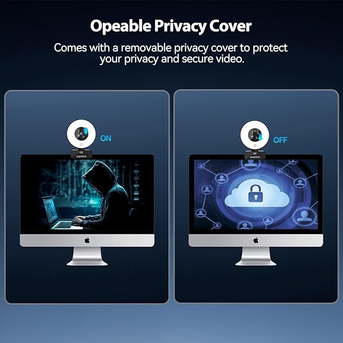 papalook 4K Autofocus Webcam with Light, UHD Web Camera with Remote Control and Dual Noise-Cancelling Mics, Plug and Play USB Webcams for PC Laptop Zoom Skype Teams Google Meet-DeskLoop Office