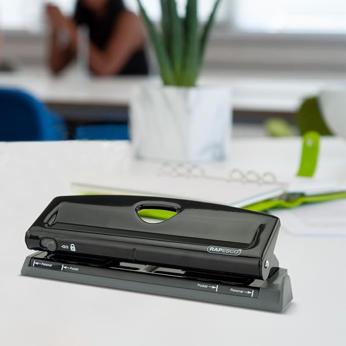 Rapesco 1725 Adjustable 6-Hole Punch, 4 x Different Positions, 9 Sheets Capacity - Image 8