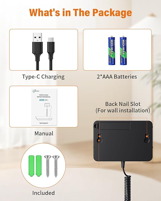 Shipping Scale 0.5oz-440lb High Accuracy Postal Digital Weight Luggage Scale for Packages Warehouse Home Small Business Pet Food Mail-DeskLoop Office