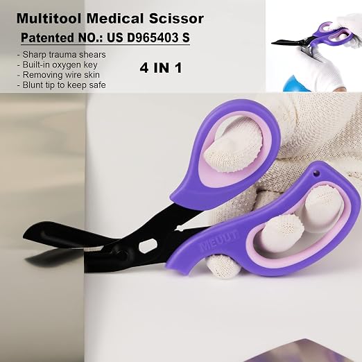 MEUUT 2 Pack Medical Scissors Trauma Shears -8 inch Patented Bandage Scissor - Image 5