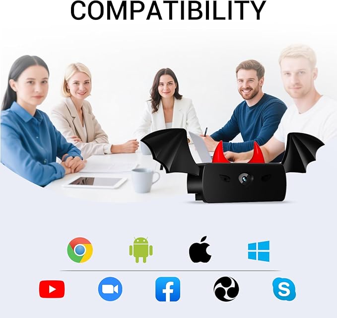 Webcam,Webcams for PC,HD 1080P Web cam,Noise Cancellation,Plug & Play USB Webcam for Laptop, Desktop, PC, Mac, Zoom, Skype, Streaming-DeskLoop Office