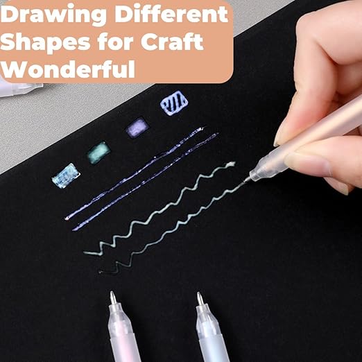 Scrapbook Quick Dry Glue Pen 12PCS Set, Crafting Fabric Pen Liquid Glue Pen for Papercrafts, Handmade Stationery, DIY Foil-Stamping, Back to School Supply, Year 6+ (12PCS Set-Forsted Holder Type)-DeskLoop Office