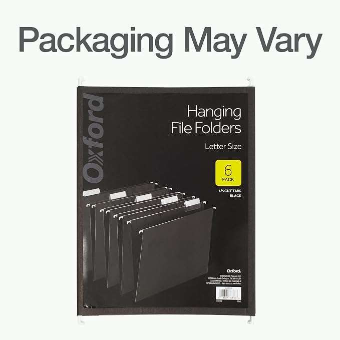 Oxford Hanging File Folders, 6 Pack, Letter Size, 1/5 Cut - Image 7