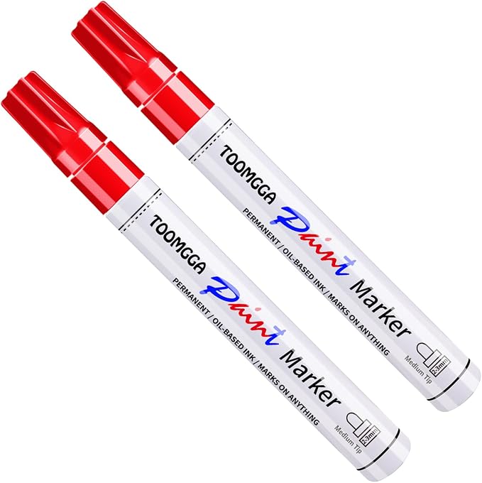 TOOMGGA Paint Pens Paint Markers Red - Image 8