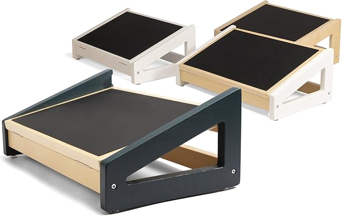 WOOD CITY Foot Rest for Under Desk at Work, 3 Heights Adjustable Footrest with Silicone Surface, 2in1 Foot Stool Improve Posture, Reduce Fatigue & Pain, Ideal for Home/Office/Gaming(White)-DeskLoop Office