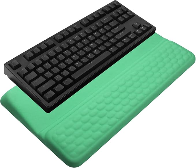 Computer Keyboard Stand with Wrist Rest, Ergonomic Tilted Keyboard Holder - Keyboard Riser with Wrist Pad - Keyboard Tray Support for Office Home - Green-DeskLoop Office