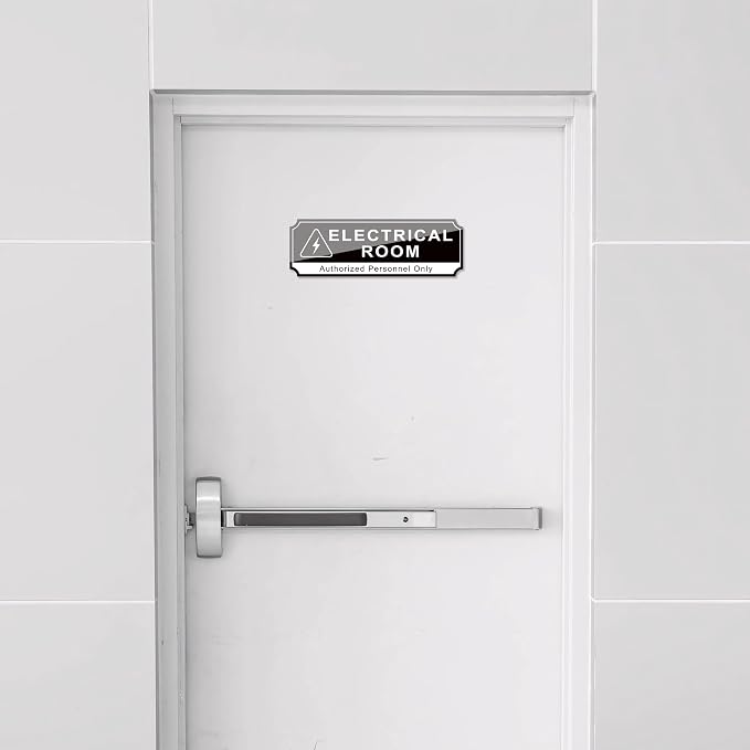 Electrical Room Door Sign for Business,Self-Adhesive Durable Modern Electrical - Image 7