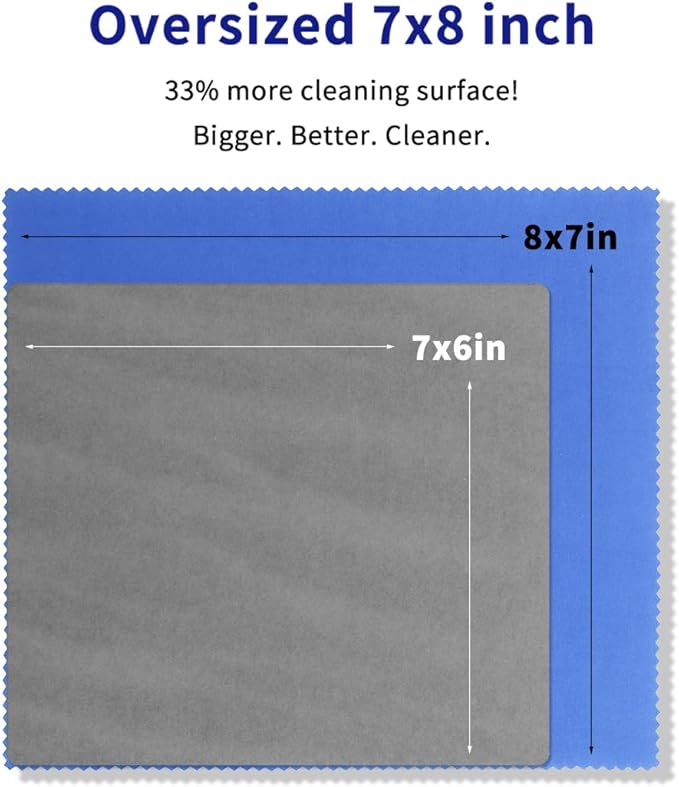 20 Pack Microfiber Glasses Cleaning Cloths - Glasses Wipes Ultra Soft & Reusable Eyeglass Lens Cleaner for Eyeglasses, Cameras, Phones-DeskLoop Office