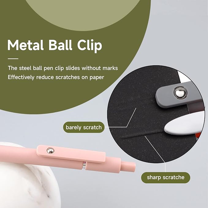 Gel Pens, 10 Pcs 0.5mm Fine Point Smooth Writing Pens High-End Series Black Ink Pens for Journaling Note Taking, School Office Supplies for Women Men (10 Pcs Mixed colors)-DeskLoop Office