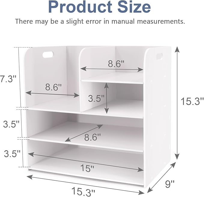 SONGWAY Desk File Organizer with Handle - Desktop File Sorter, Paper Storage Holder, Paper Letter Tray, Desk Organizers and Storage for Home Office School-DeskLoop Office