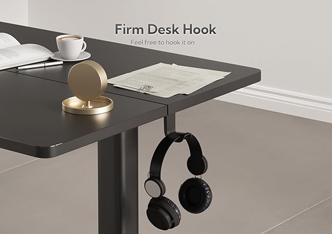YDN Standing Desk with Keyboard Tray, 48 Inch Height Adjustable Desk with Cable Management, Black Stand Up Desks for Home and Office, 48inch Black-DeskLoop Office