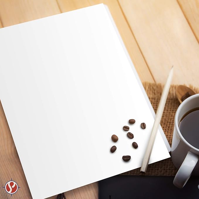 Half Letter Size - 8.5 x 5.5 Inches Copy Paper, White Memo Sheets, 20lb Paper, 500 Sheets Per Pack (8.5 x 5.5)-DeskLoop Office