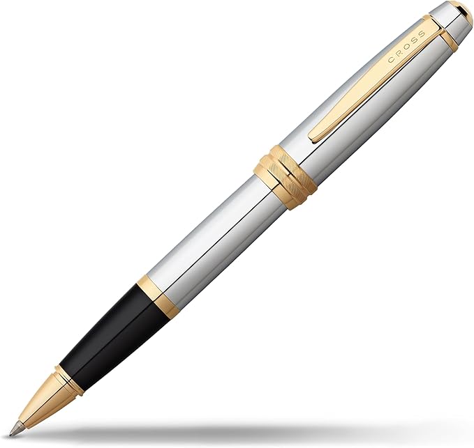 Cross Bailey Refillable Rollerball Pen Presented in a Premium Gift Box - Medium Point, Black Ink, Medalist-DeskLoop Office