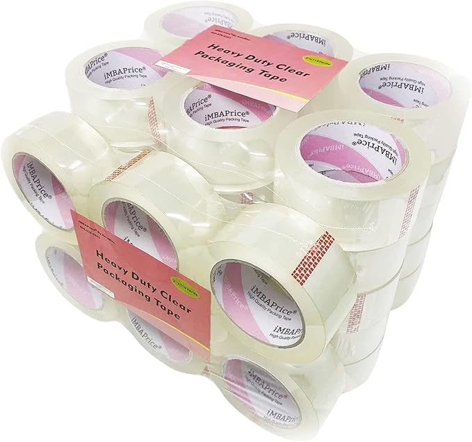 iMBAPrice 2 Inches Clear Packing Tape, 36 Rolls x 110 Yards Storage Box Sealing Packaging Tape Refill for Packaging and Shipping,Total 3960 Yards-DeskLoop Office