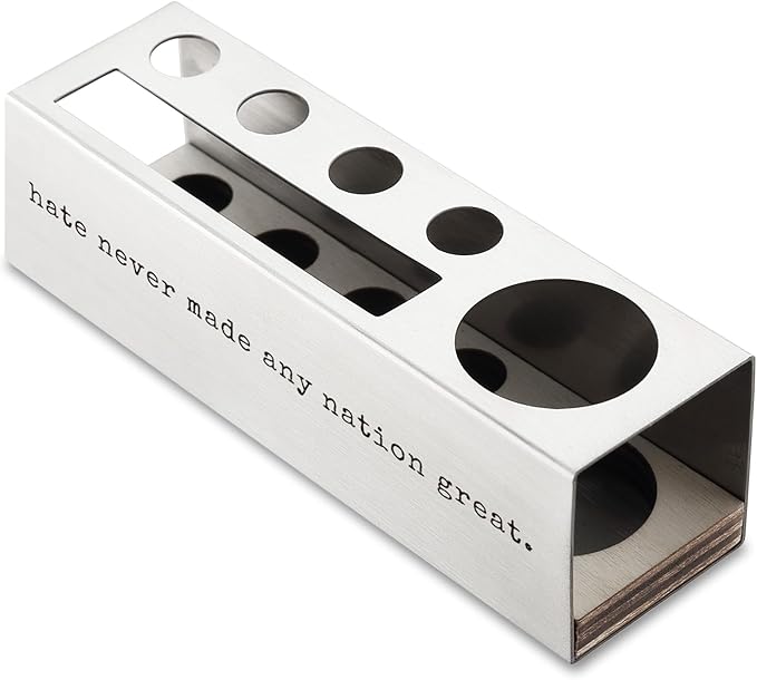 Hate Never Made Great, Racial Equality Anti Racism Pen Holder, Human Rights, Social Activist Gifts Desk Decor Stainless Steel Pencil Holders WCC62-DeskLoop Office