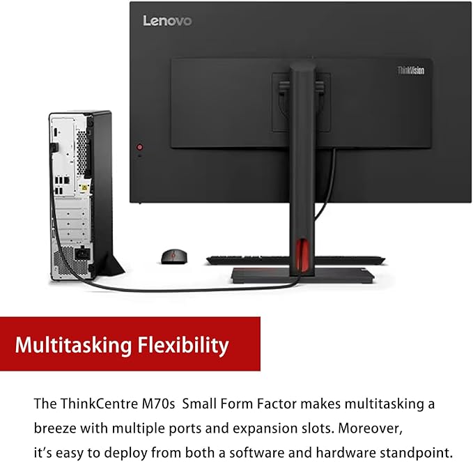 Lenovo ThinkCentre M70s Small Form Factor Business Desktop, Intel 20-Core i7-14700, 32GB DDR5, 1TB SSD, HDMI, DP, Wi-Fi 6, Wired KB & Mouse, Win 11 Pro, Bundle with ADATA UC310 64GB USB Flash Drive-DeskLoop Office