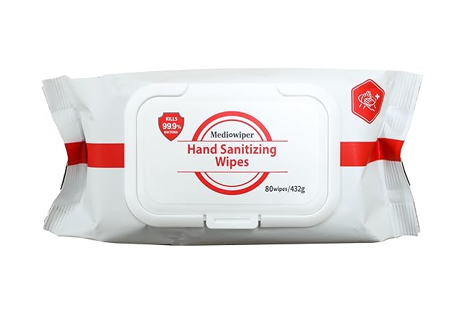 MEDIWIPER 80ct Alcohol-Free Hand Sanitizing Wipes Unscnted Wet Wipe, Hand Sanitizer (80 Wipes (80 * 1))-DeskLoop Office