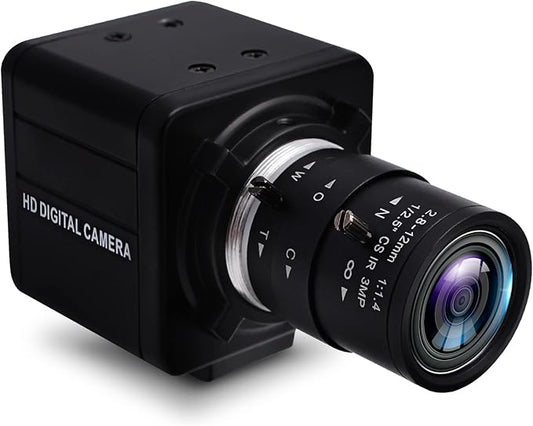 SVPRO 2.8-12mm Manual Zoom Lens 1080P Full HD Webcam Wide Angle Portable PC Computer USB Camera for Streaming with CMOS OV2710 Sensor for Windows,Android,Linux, MAC OS,1/4 Inches Screw Mount-DeskLoop Office