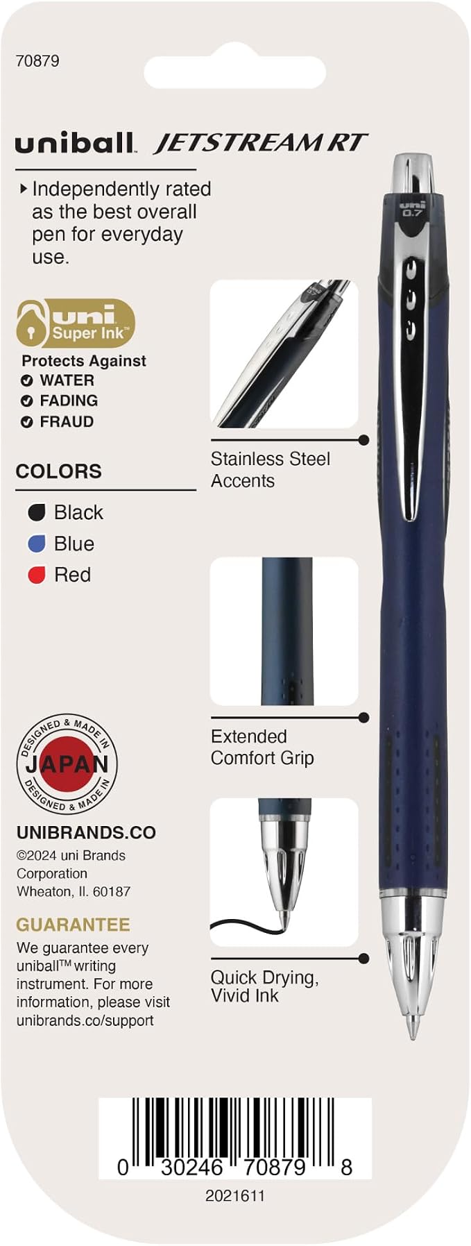 Uniball 70879 Uni-Ball Jetstream Fine Point 0.7 Mm Piece Of 3 - Image 7