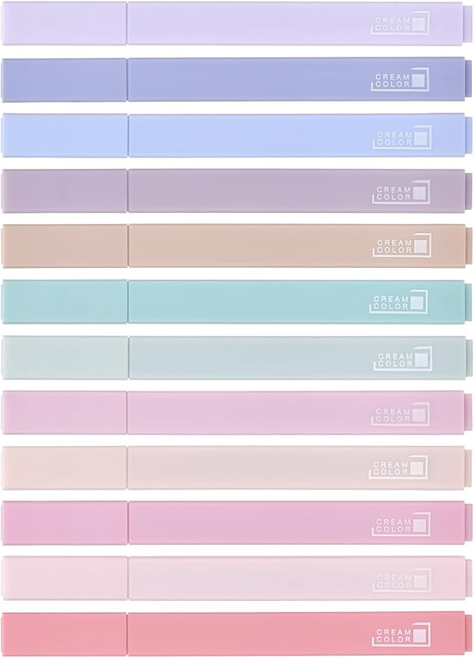12 Packs Aesthetic Highlighters, Assorted Colors With Soft Chisel Tip,No Bleed Bible Highlighter Pastel, Cute Highlighters-DeskLoop Office