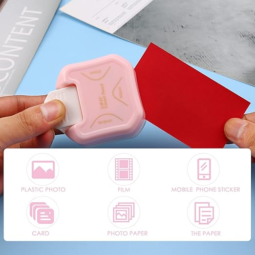 LOONENG 3 Way Corner Rounder Punch, 4mm, 7mm, 10mm 3 in 1 Corner Cutter for Paper Crafts, Laminator, Cardstock, DIY Projects, Photocards, Card Making and Scrapbooking-DeskLoop Office