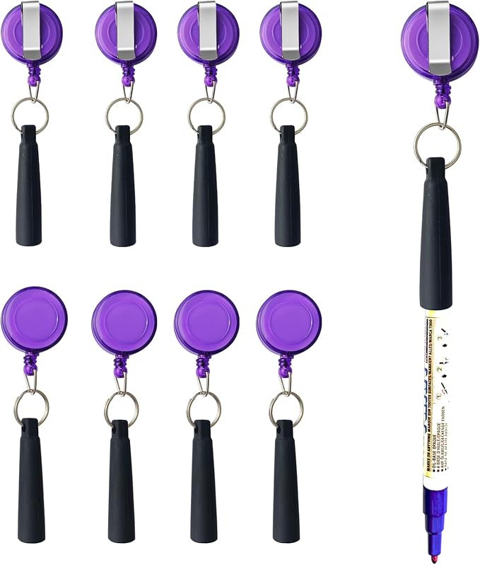 Duty Retractable Pull Pen Holder -Thick Nylon Cable- Ideal - Image 7
