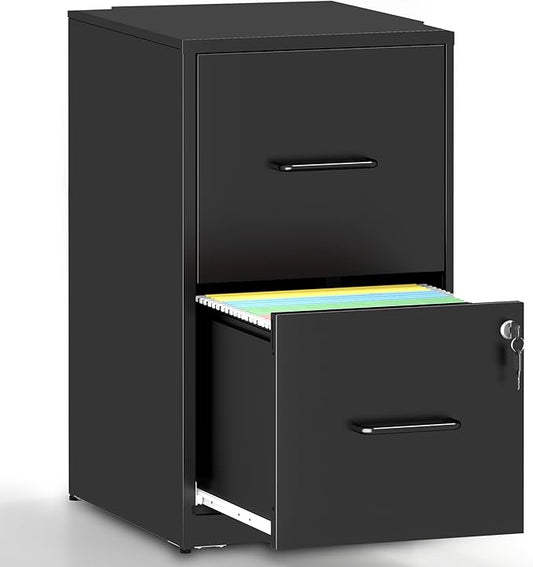 Metal File Cabinet with Drawer Heavy Duty Home Office Steel Vertical Filing Lockable Cabinets for Legal/Letter Size,Assembly Required-DeskLoop Office