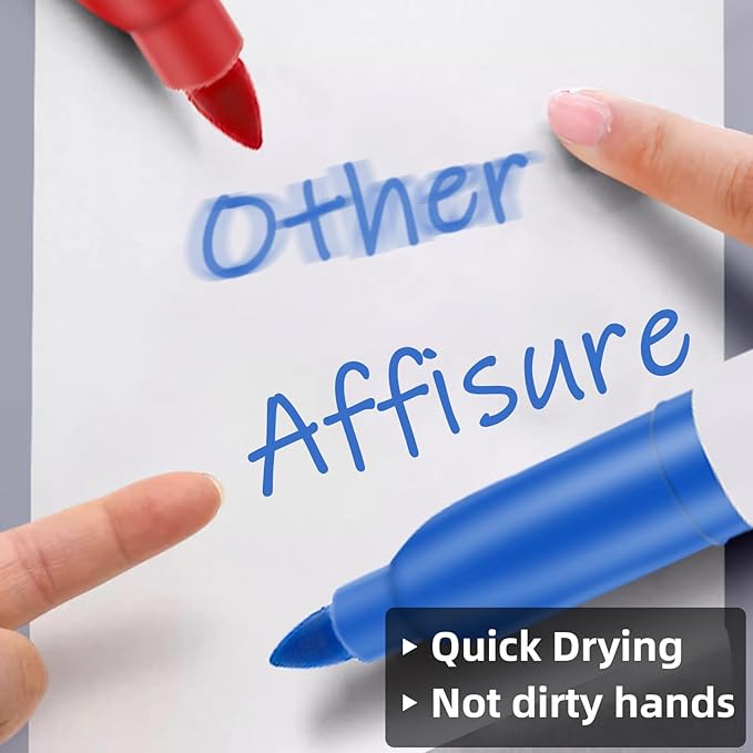 Permanent Markers Assorted Colors Set, 8 Colored Markers 8 Pack, Fine Point,Works on Wood, Plastic, Metal, and More, for Adults, Artist, Taecher, Kids-DeskLoop Office