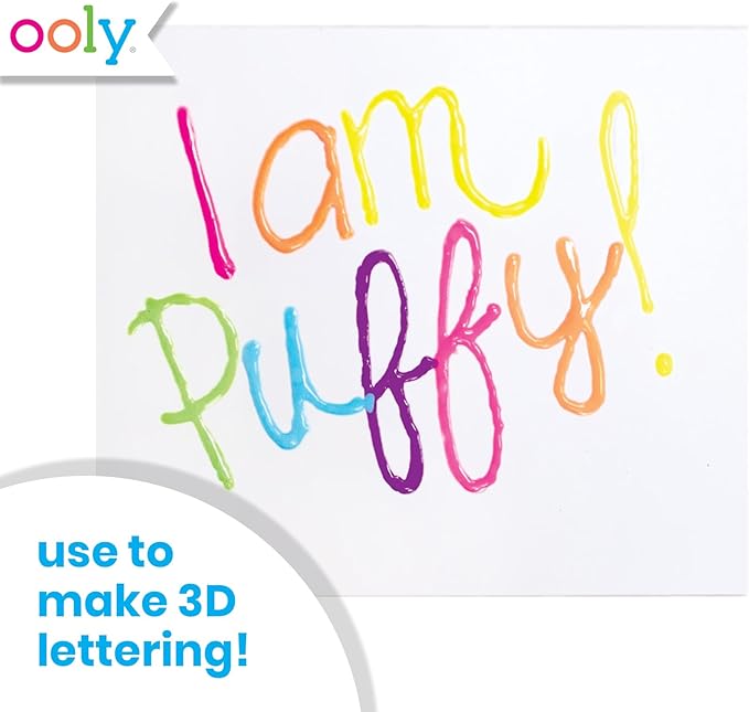 Ooly Puffy Paint Neon Gel Pens 2 Pack (12 Pens), 3D Foam Texture Painting Magic Puffy Pen, Creative and Fun Pens for Kids Arts and Crafts Drawing Supplies-DeskLoop Office