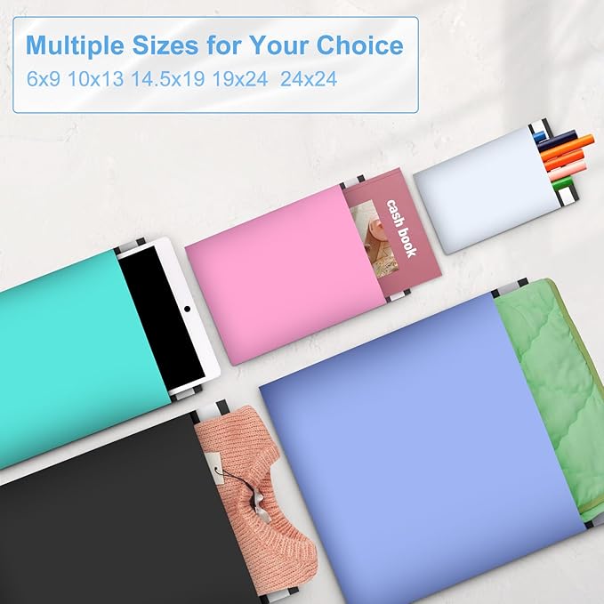 120-Piece White Poly Mailers - 6x9 Inch Shipping Envelopes with Self-Adhesive Seal, Waterproof and Tear-Proof Postal Bags-DeskLoop Office