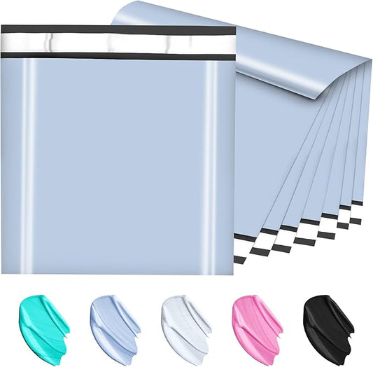 Large Poly Mailers 24x24 Inch 50 Pcs, Extra Large Shipping Bags for Clothing with Self-Sealing Tear-Resistant, Waterproof Poly Bags, Mailing Envelopes for Small Business (Light Blue)-DeskLoop Office