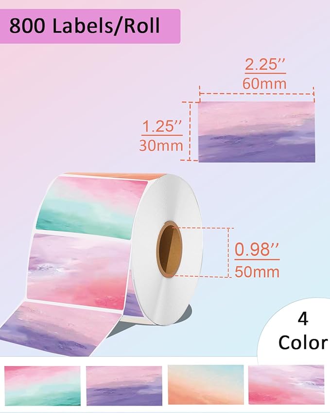 2.25 x 1.25 Thermal Labels, Self-Adhesive Address Shipping Barcode Thermal Stickers,Thermal Printer Labels Compatible with Rollo & Zebra & MUNBYN, 800 Labels for Printer, Nebula-DeskLoop Office