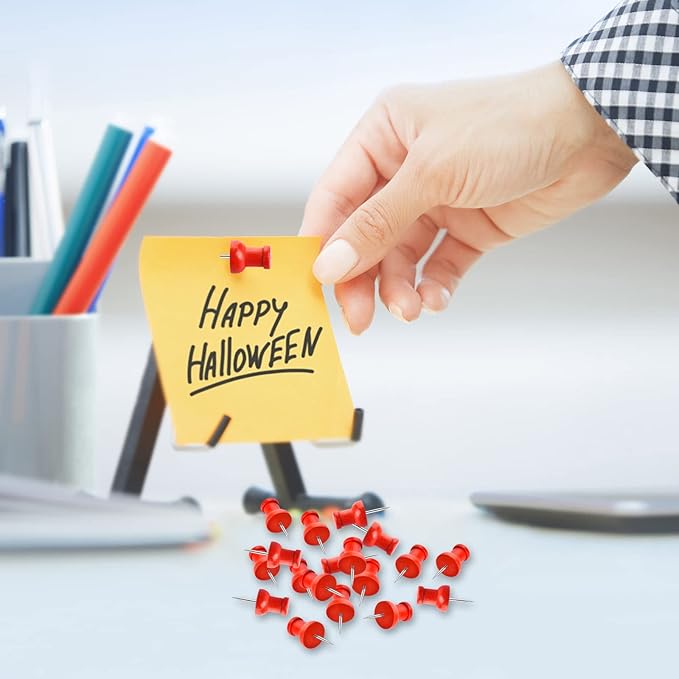 40Pcs Wood Push Pins, Decorative Thumb Tacks, Wooden Pins and Tacks, Cork Board Thumbtacks, Cute Thumbtack for Wall and Bulletin Board, Map Pins-DeskLoop Office