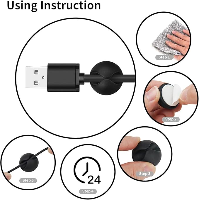 Flezoo Cable Clips Cord Holder - Image 7