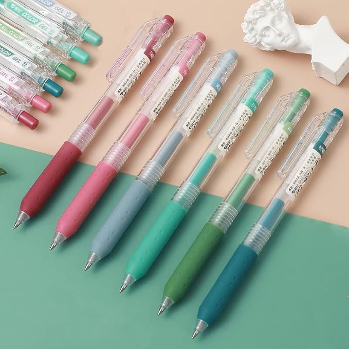 Morandi Journal Planner Pens Colorful 0.5mm Markers Fine Tip Drawing Pens Porous Fineliner Pen for Bullet Journaling Writing Note Taking Coloring Art Office School Supplies (6 Morandi colors)-DeskLoop Office
