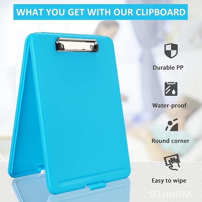 Clipboard with Storage, Storage Clipboard with Clip, Clipboards Foldable - Image 7