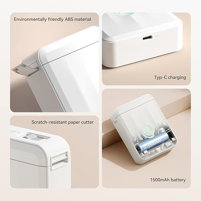 NIIMBOT Label Maker Machine Bluetooth Label Printer for School Home Office Organization, Wireless Mini Label Maker D110 Upgraded Version, Sticker Label Maker with 3Rolls Labels-DeskLoop Office