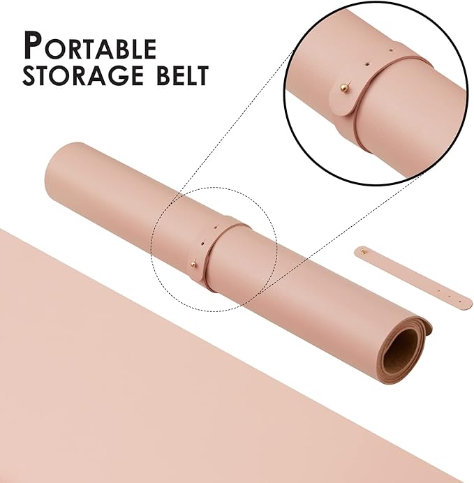 Cork Desk Mat - Dual-Sided Desk Pad for Office and Home - Desk Organization and Accessories - Ideal for Large Mouse Pad and Desk Mats on Top of Desks(Pink,31.5"x 15.7")-DeskLoop Office