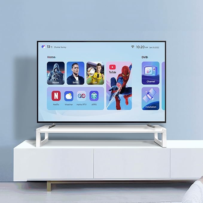 Dual Monitor Stand Riser – 28-Inch Computer Monitor Stand with Multifunctional Slot for 2 Monitors, Multi-Purpose Desktop Storage for Laptop, Printer, TV-DeskLoop Office