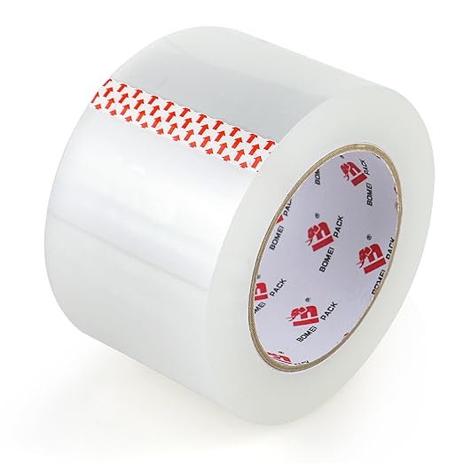 BOMEI PACK 3 inch Wide Clear Packing Tape, 3 inch x 110 Yards (330ft), Industrial Grade 3'' Heavy Duty Shipping Tape Refills for Box Office Moving, Packaging and Mailing-DeskLoop Office