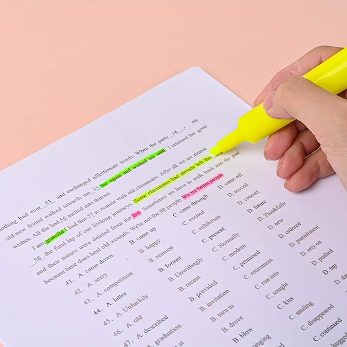 Dabo & Shobo Highlighters Set of 48,Colored Markers And Beautiful Combination Set Liquid Ink Fast Drying And Not Easy To Fade Are Suitable For Classroom, Office And Shop Short Style-DeskLoop Office