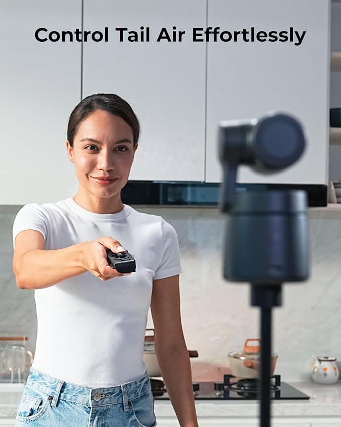 OBSBOT Tail Air & Smart Remote Combo, Streaming Camera with AI Tracking PTZ, Intelligent APP, Gesture Control, HDMI/USB-C/Wireless Webcam, Video Cameras for Filming, Worship, Content Creator, etc.-DeskLoop Office