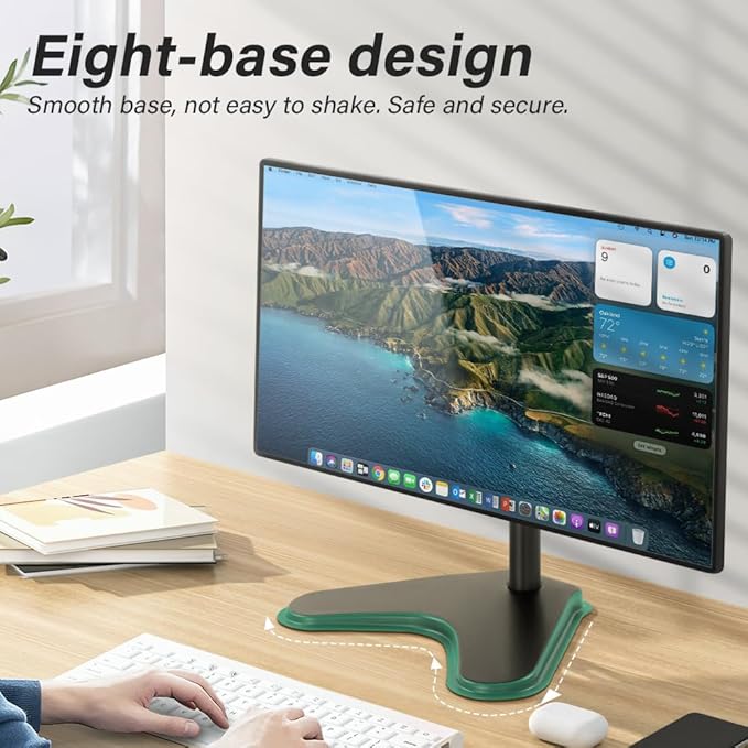 FURWOO Adjustable Tvstand Single Computer Monitor Riser for 13'' to 32'' Screen,75x75mm,100x100mm-DeskLoop Office