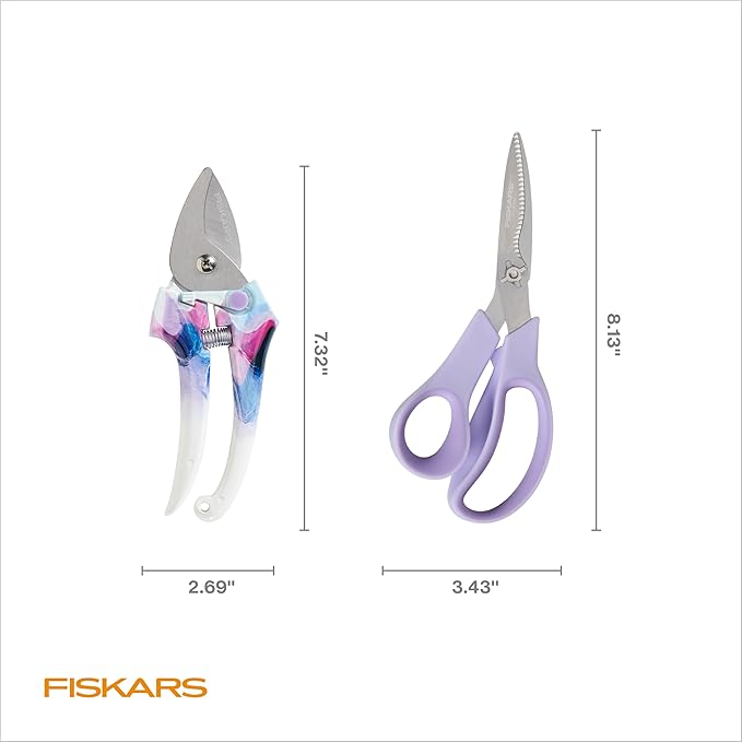 Fiskars 2-Piece Pruning & Veggie Shears Set, Explore Collection Garden Tool Kit - Image 6